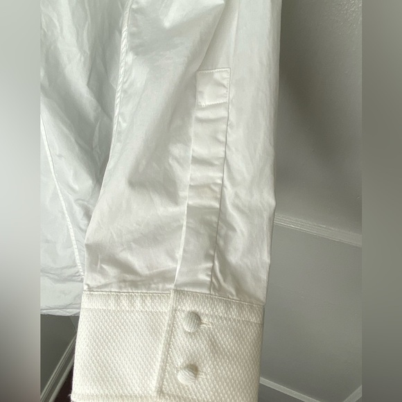 BALMAIN Wing-Collared Oxford Classic White Tuxedo Shirt - Picture 11 of 15